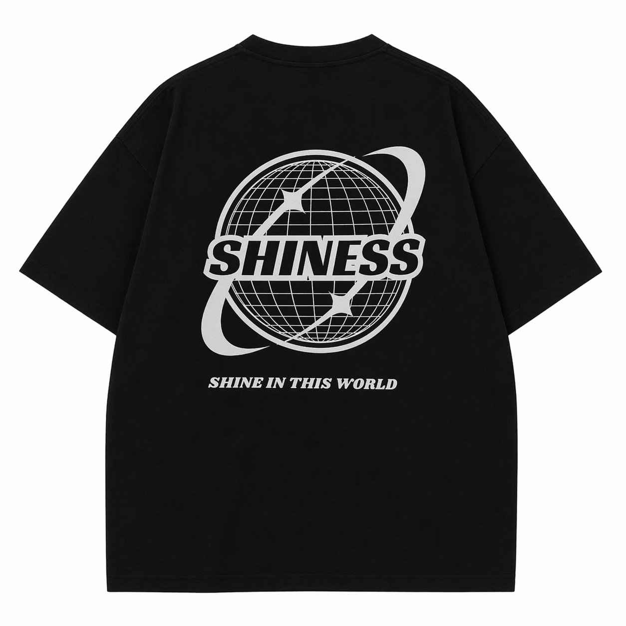 T-shirt shine in this World. Black