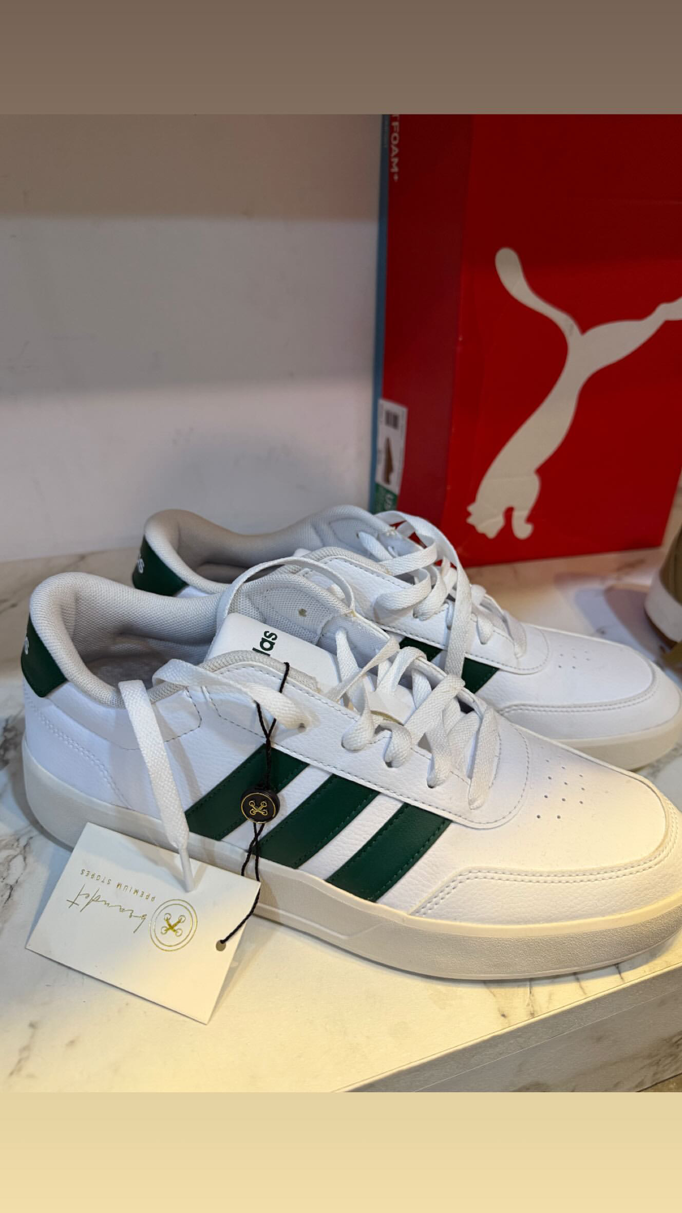 Adidas White Stripe