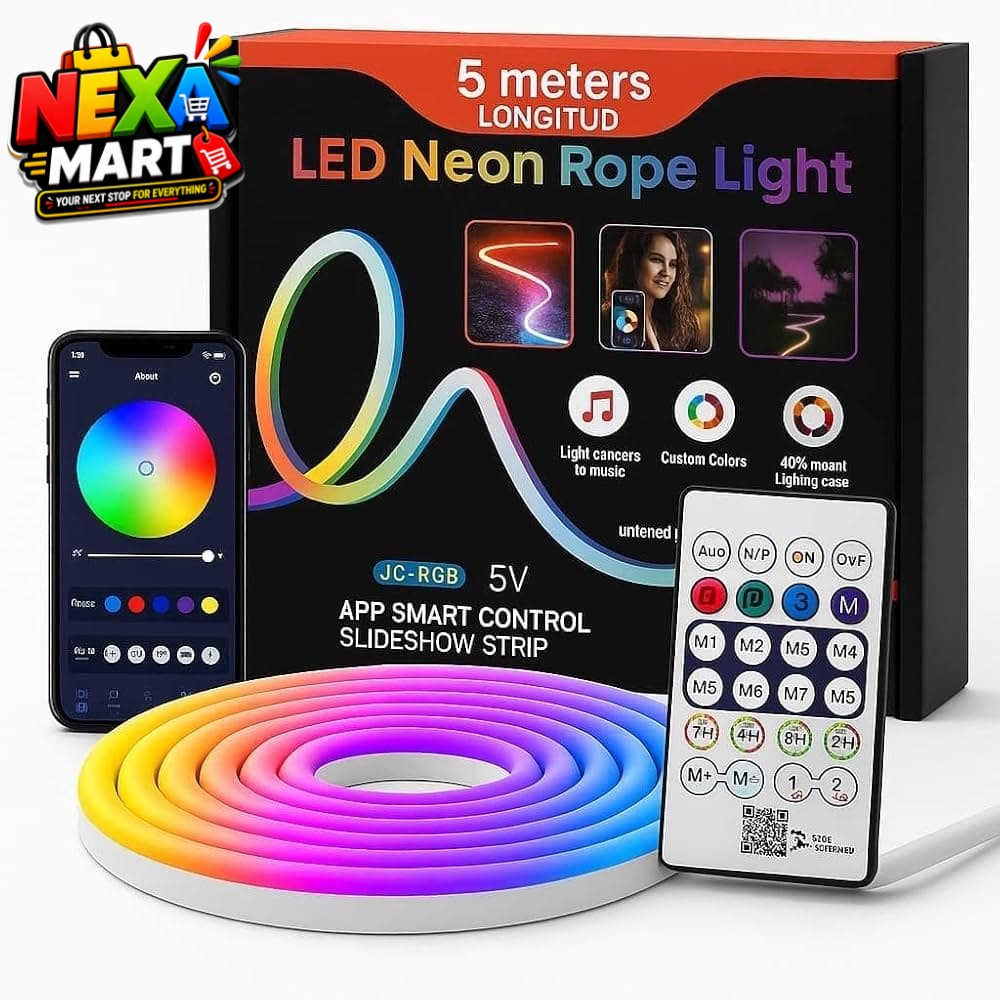 5 Meters RGB Neon LED Light Strip (5m / 16.4ft)