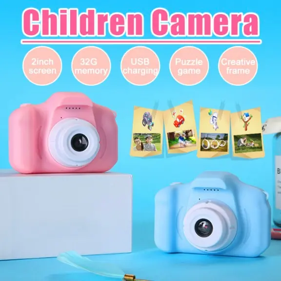 LOXROZ Kids Camera Rechargeable 2 inch LCD Digital Video Action Camcorder C0678